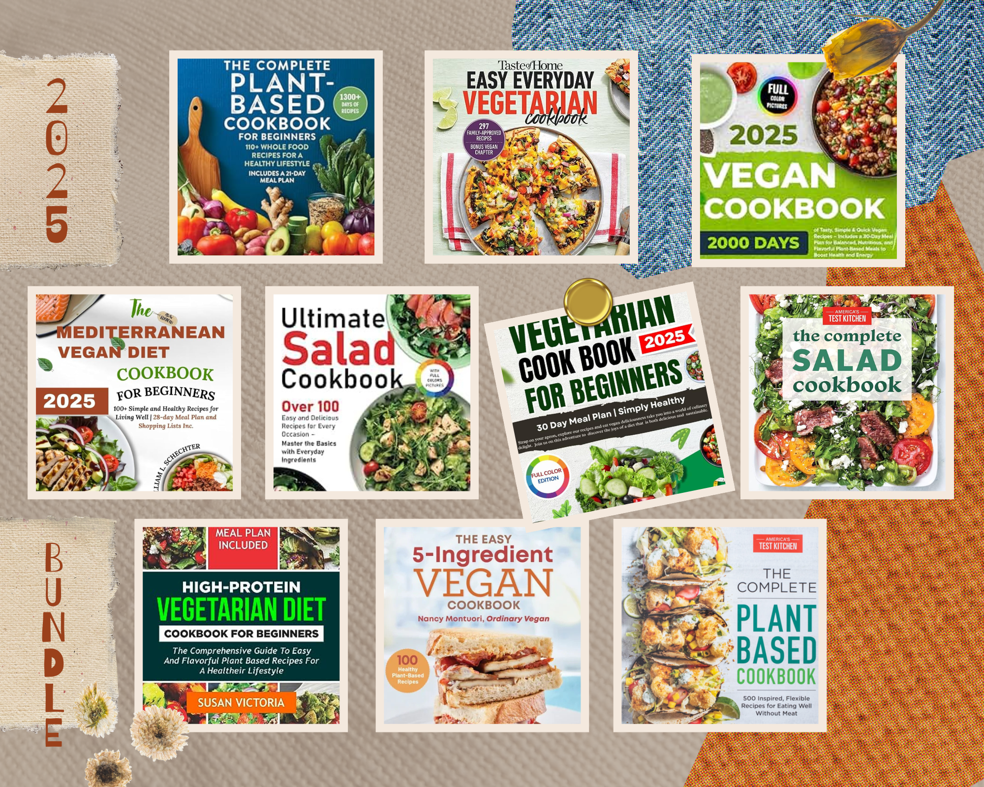 Plant Based, Vegan & Salad Recipes Cookbook 15+ Ebooks 2026